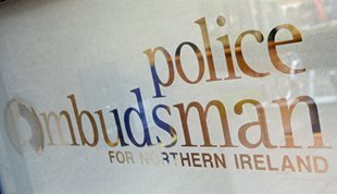 Logo on front door of Police Ombudsman's Office